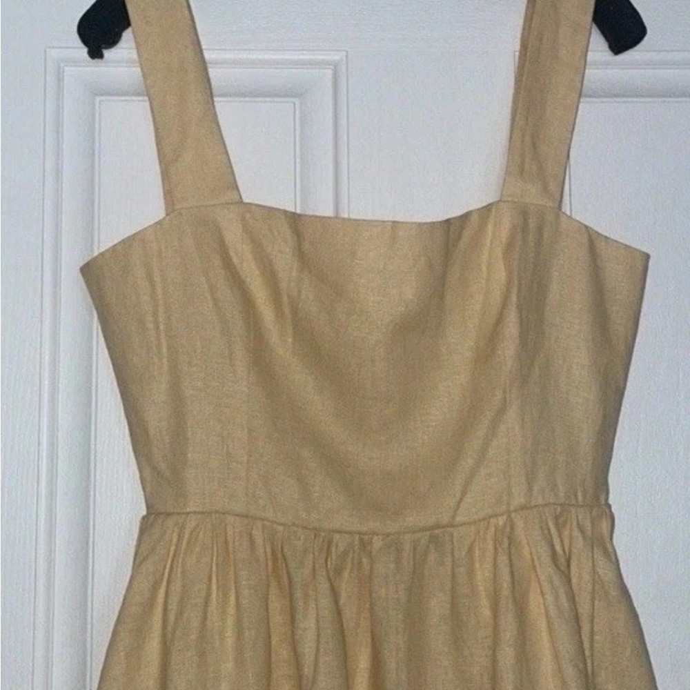 NWOT, Reformation Butter Yellow 100% Linen Dress, Maxi Ankle, 8, Light, Feminine - Picture 3 of 9